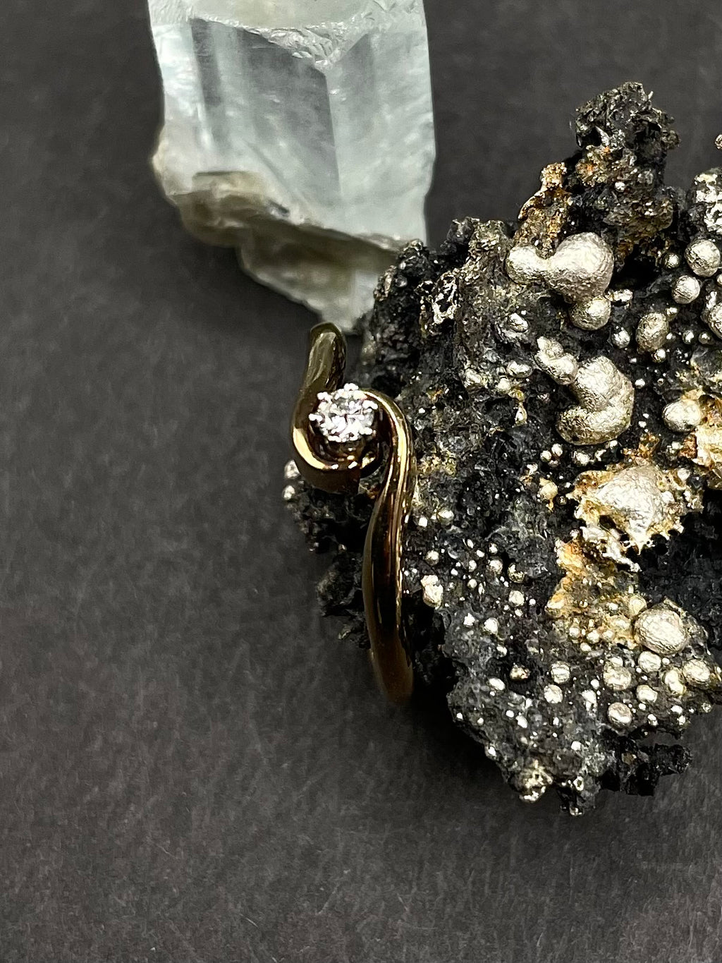 9ct Solid Gold Solitaire Ring with Natural Diamond – Classic Engagement / Statement – UK Size M½