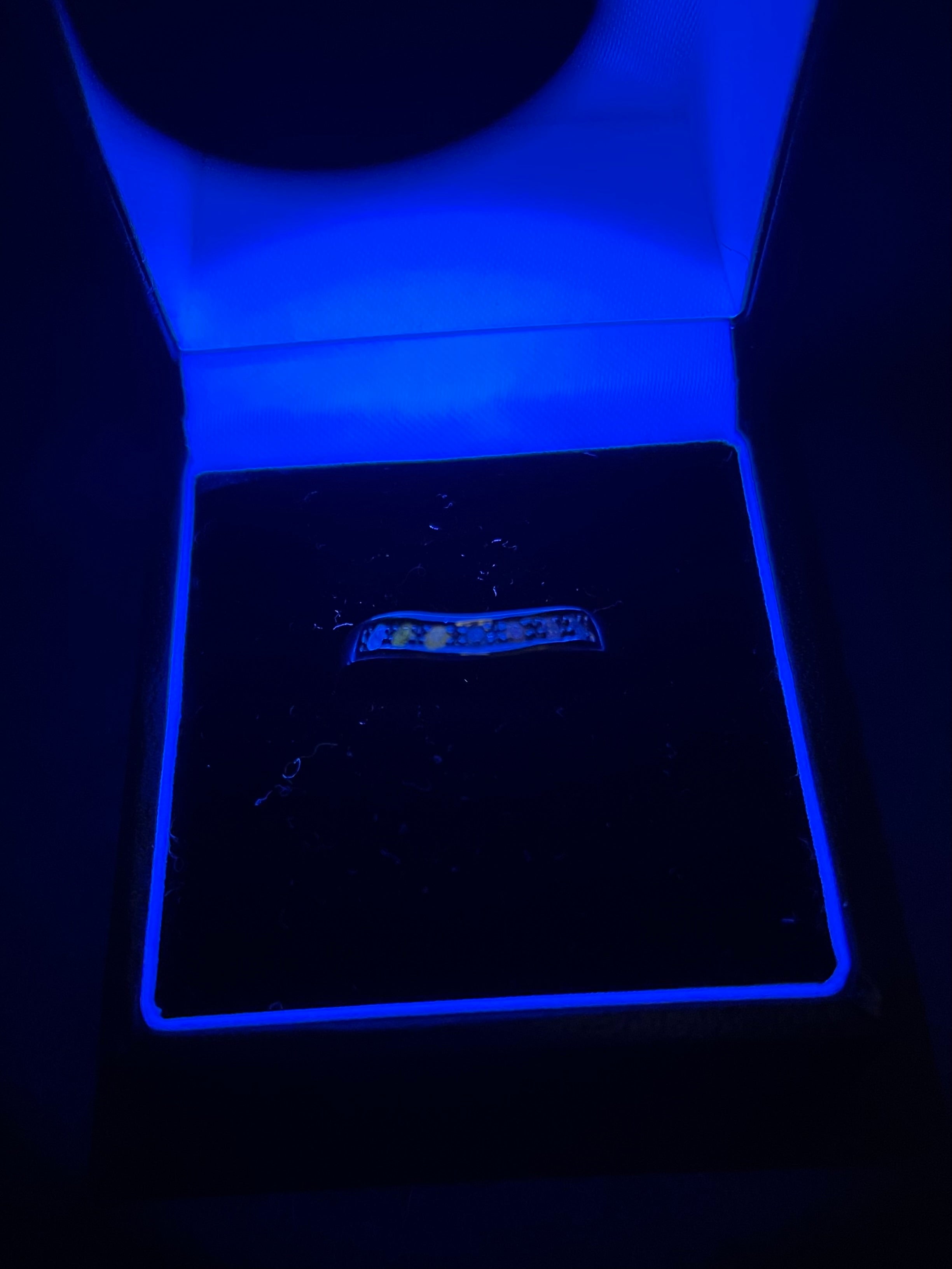 9ct White Gold Wishbone Ring with 7 Natural Diamonds – Perfect for Stacking – Size UK N