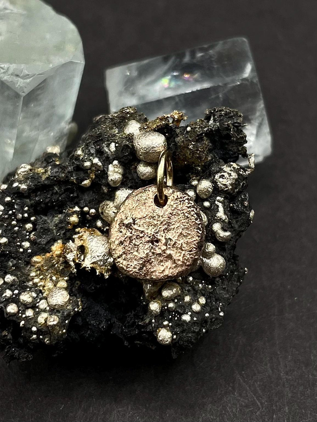 Burmese Dark Violet Spinel Pendant | 9ct Gold, Handmade Gemstone Necklace