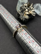 9ct Solid Gold Burmese Spinel Ring – Certified Natural Spinel – Solitaire Style with CZ Accents – UK Size N