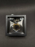 Gold Plated Silver Ring with Blue Zirconia and Garnets – Size R | Handmade Statement Ring | Artisan Jewelry Gift