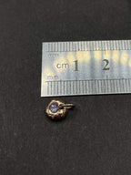 Handmade 9ct Gold Tanzanite Pendant – Organic Molten Necklace Charm