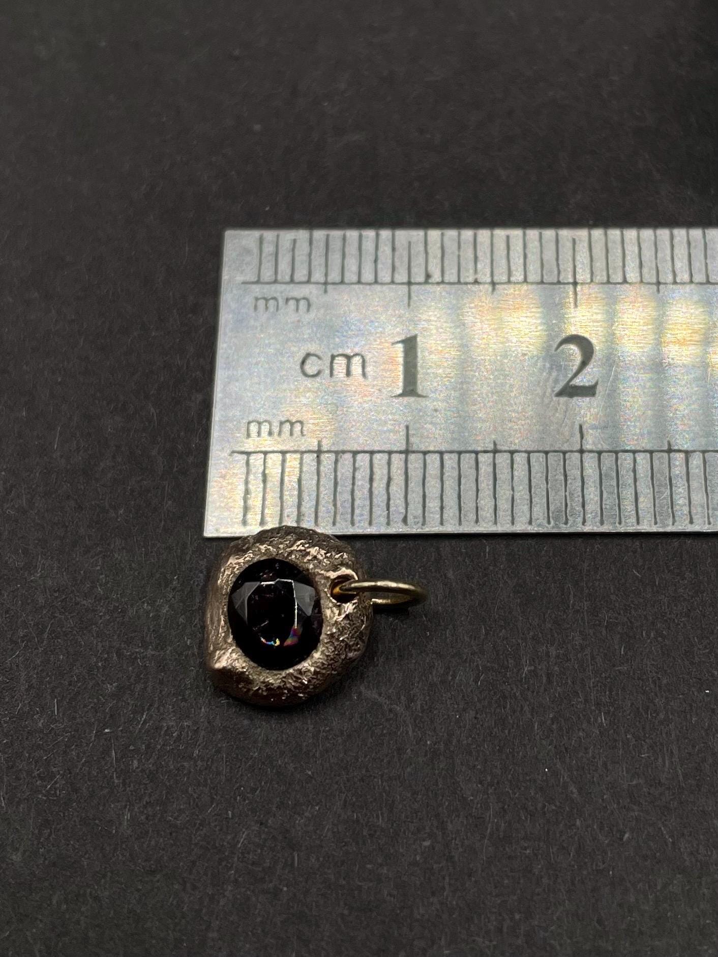 Burmese Dark Violet Spinel Pendant | 9ct Gold, Handmade Gemstone Necklace