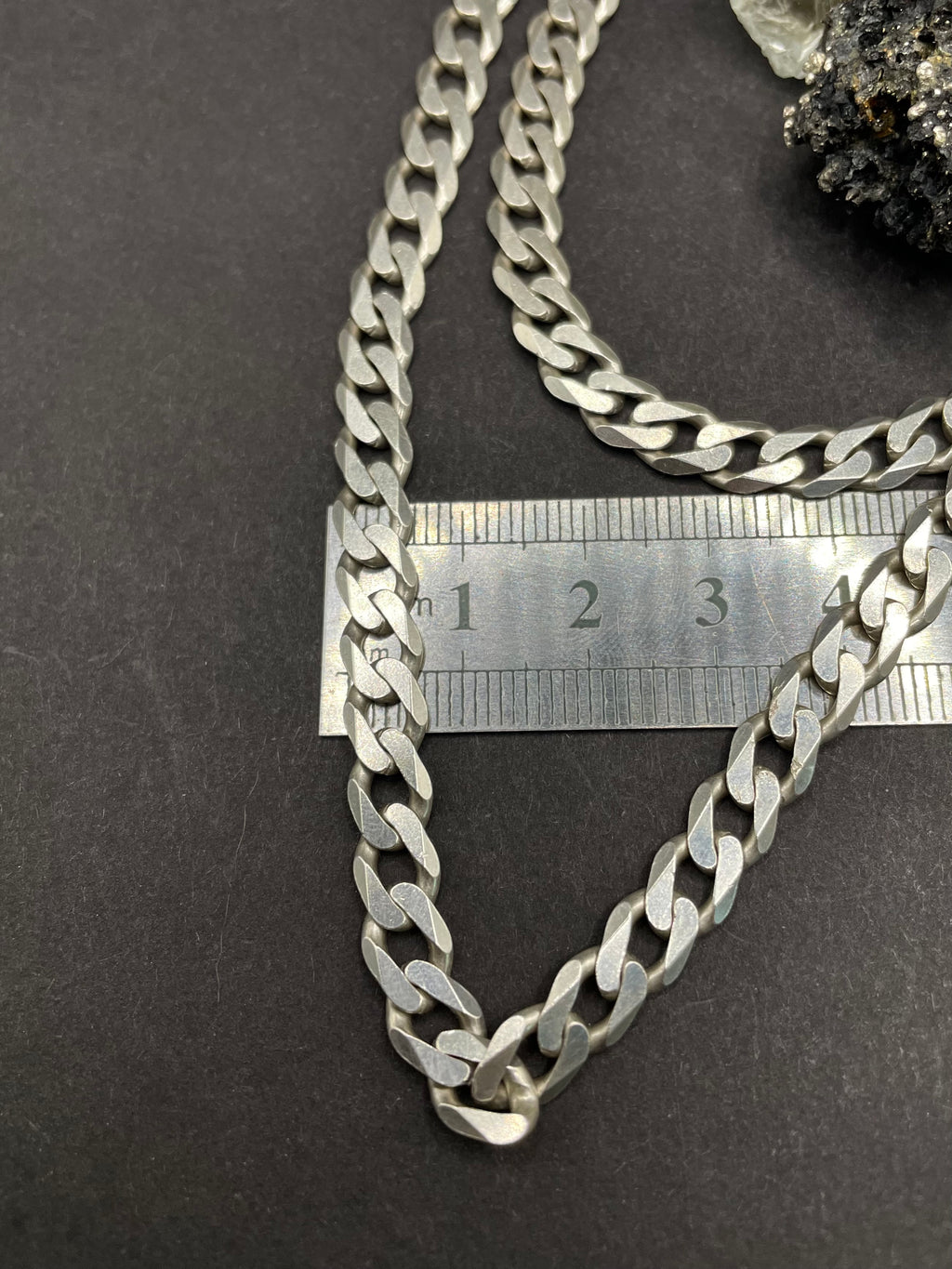 20 inches Curb chain in solid silver 925 7mm / 29.21g