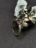 9ct Solid Gold Burmese Spinel Ring – Certified Natural Spinel – Solitaire Style with CZ Accents – UK Size N