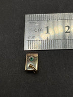 9ct Solid Gold Emerald Rectangle Pendant, Minimalist Unisex Design