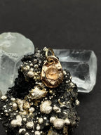 Raw Imperial Garnet Pendant in Solid gold 9ct