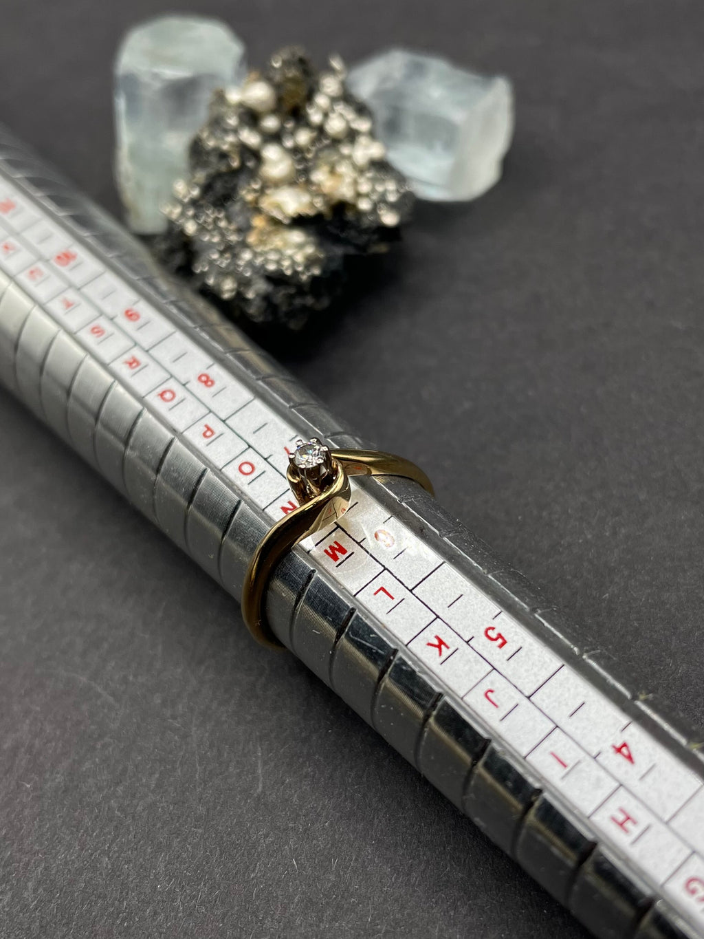 9ct Solid Gold Solitaire Ring with Natural Diamond – Classic Engagement / Statement – UK Size M½