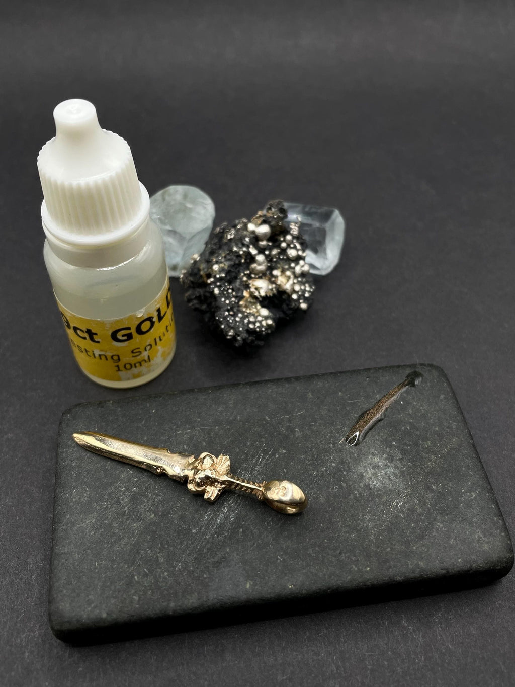 Handmade 9ct Gold Sword Pendant | Beast Head Pommel Fantasy Necklace