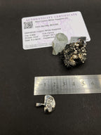 Handmade Fine Silver 999 Pendant with White Sapphires