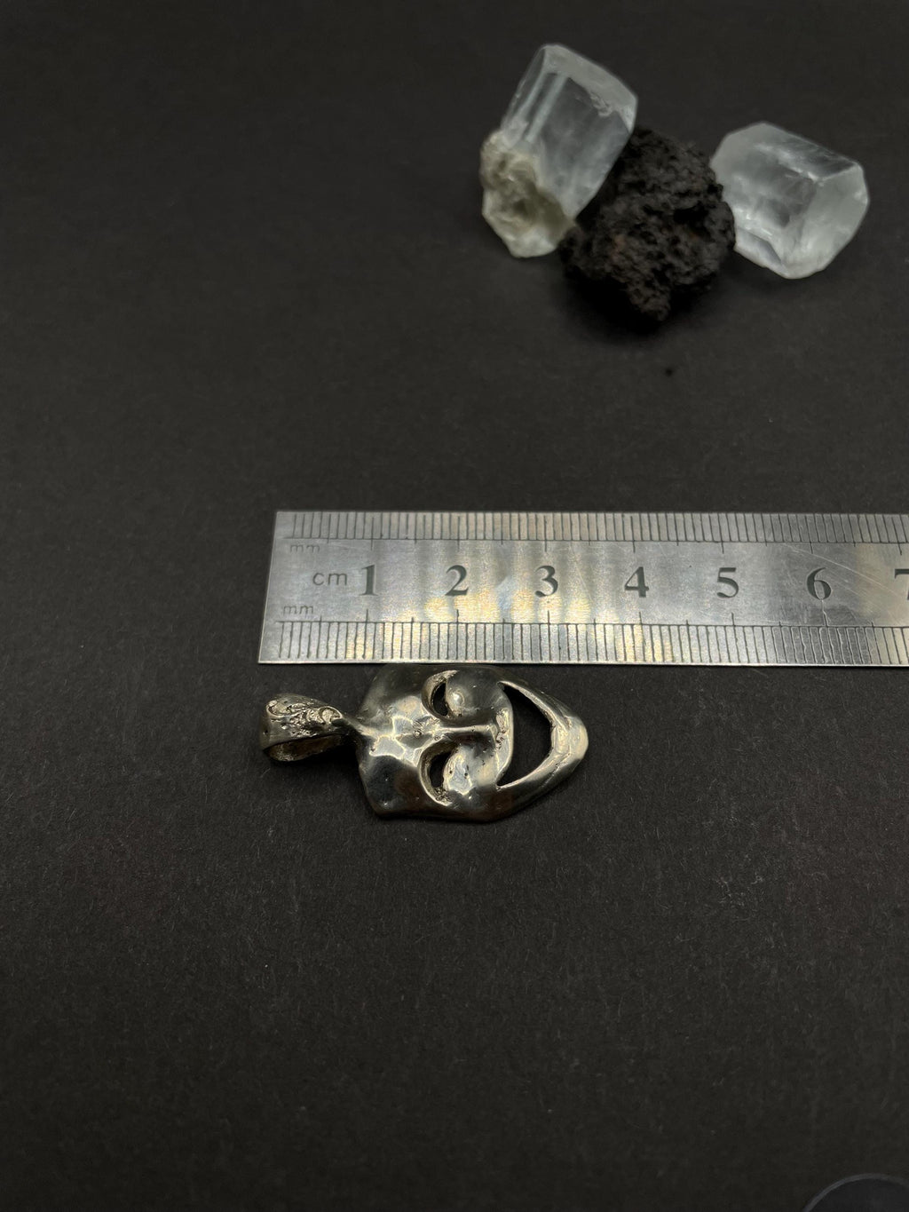 Comedy Mask pendant in solid silver 925