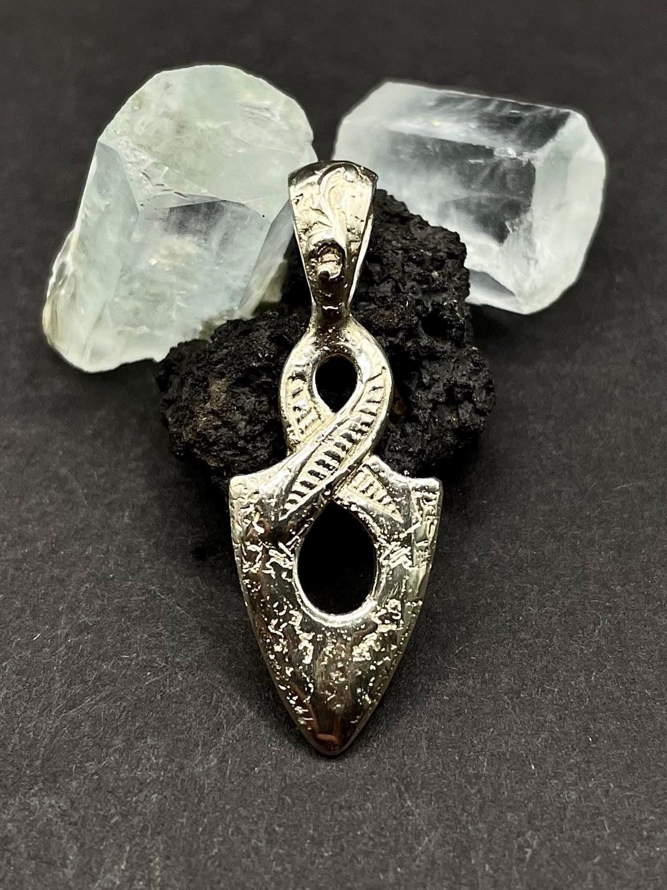 Egyptian Infinity star pendant in solid silver 925