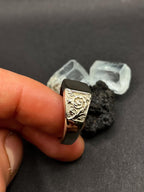 Signet ring in solid silver 925 Size R