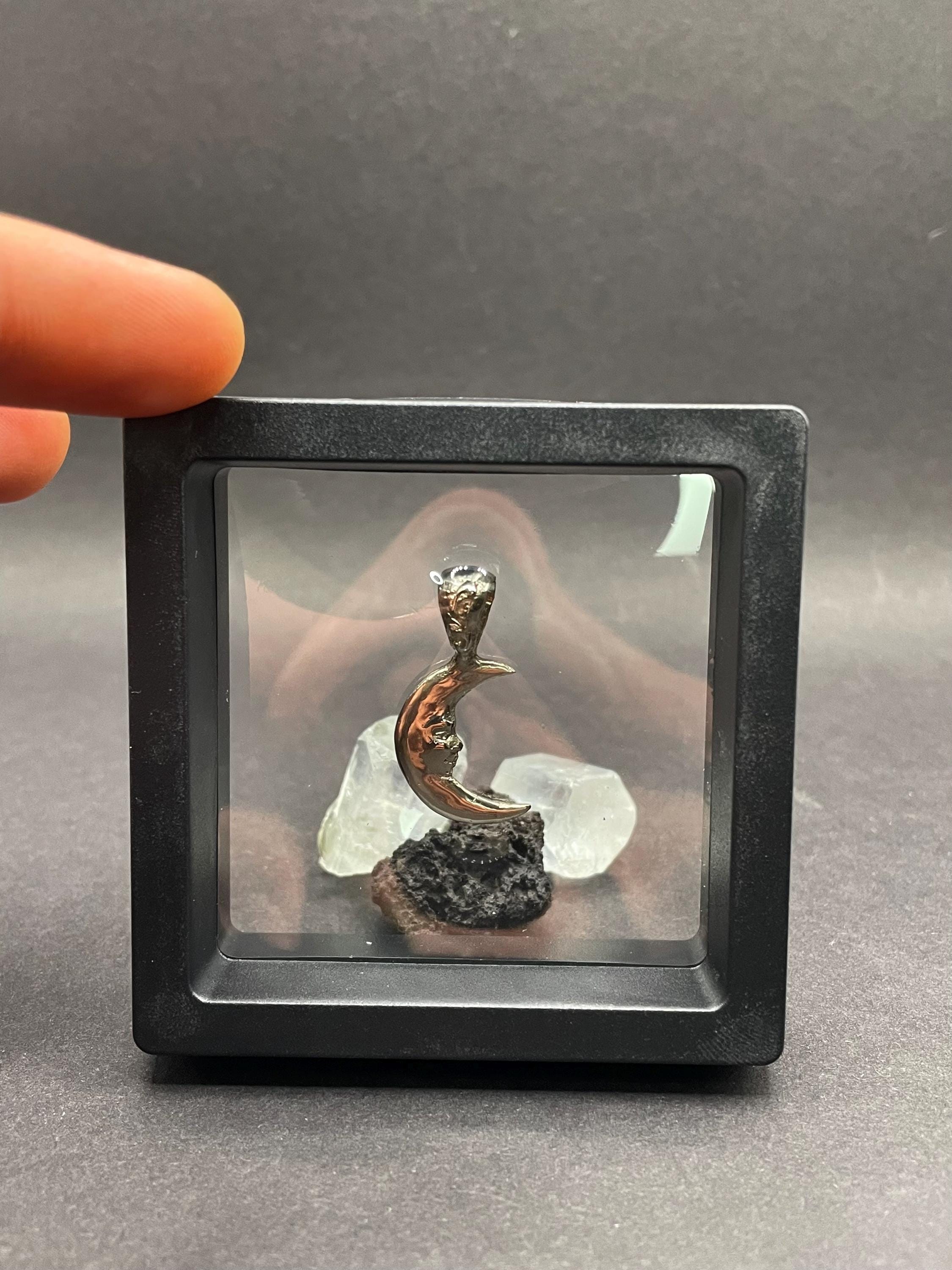 Moon pendant in solid silver 925