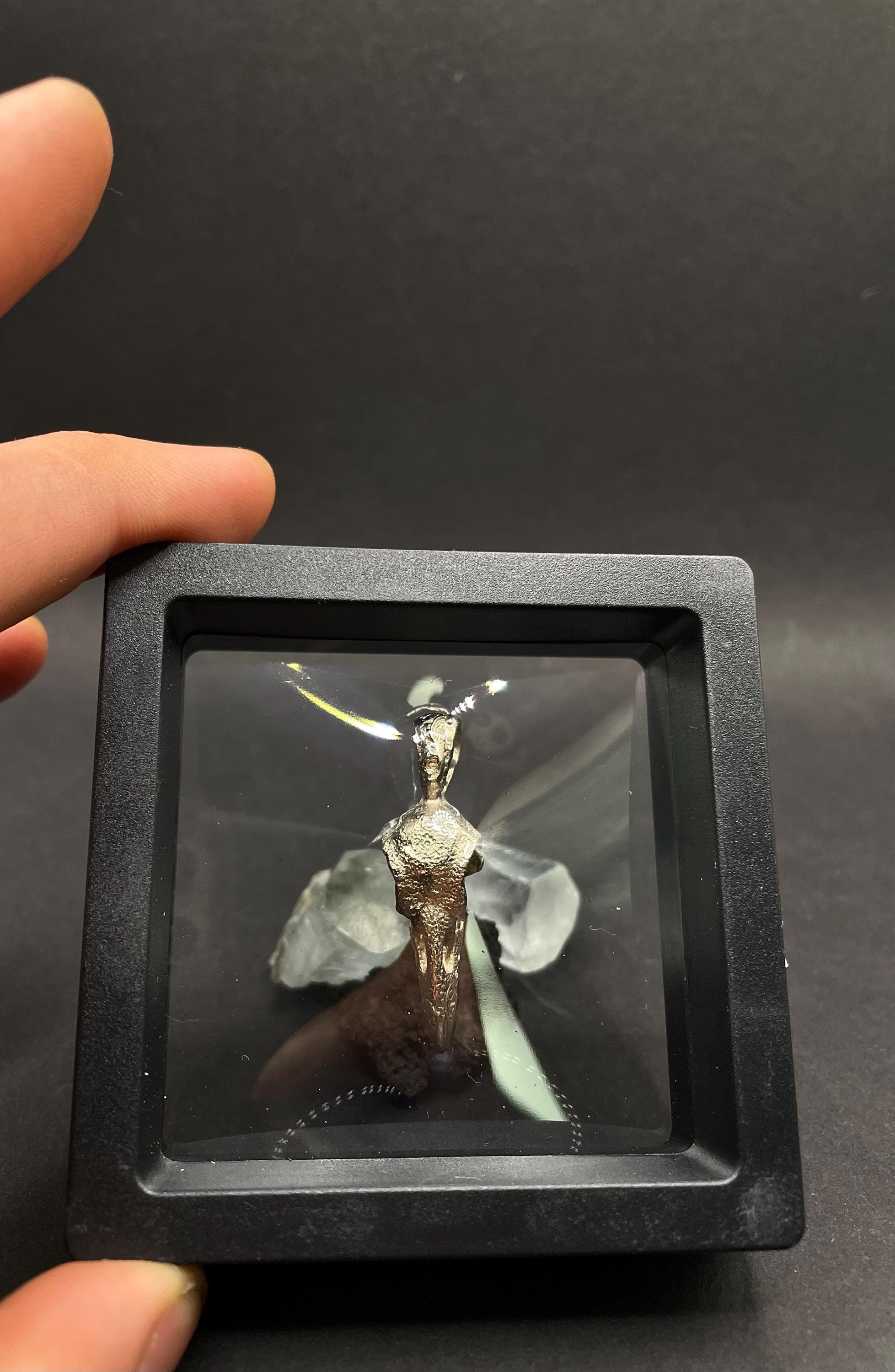 Raven Skull Pendant in Solid Silver 925