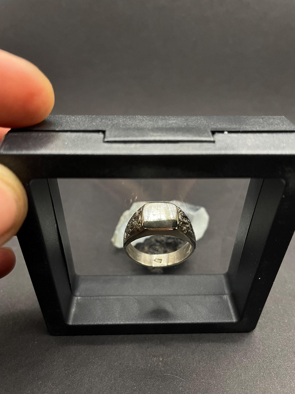 Signet ring in solid silver 925 Size R