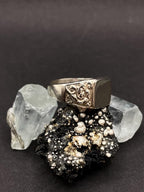 Signet ring in solid silver 925 Size R