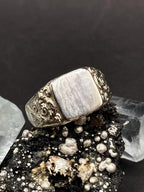 Signet ring in solid silver 925 Size R