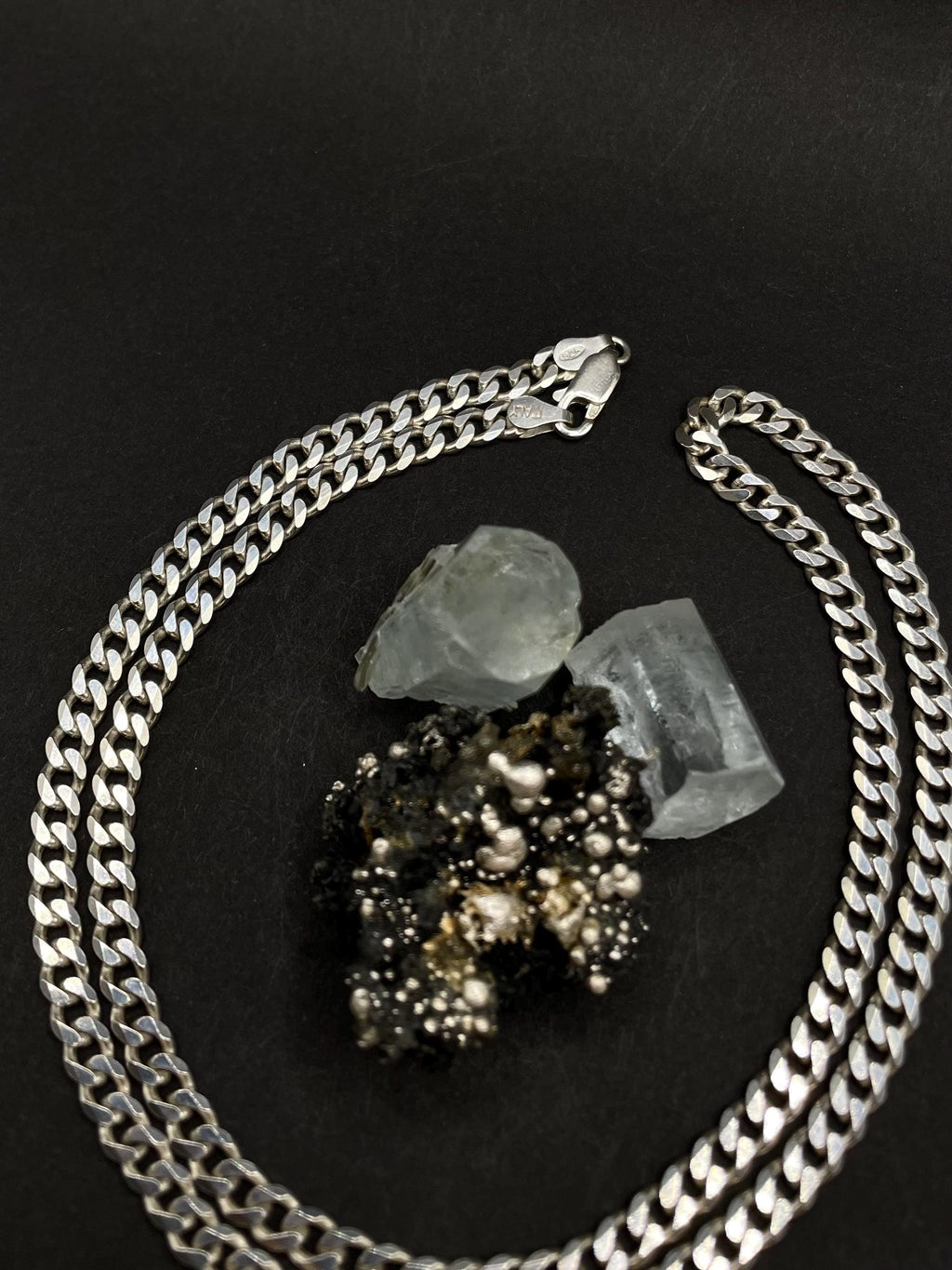 20 inches Curb chain in solid silver 925