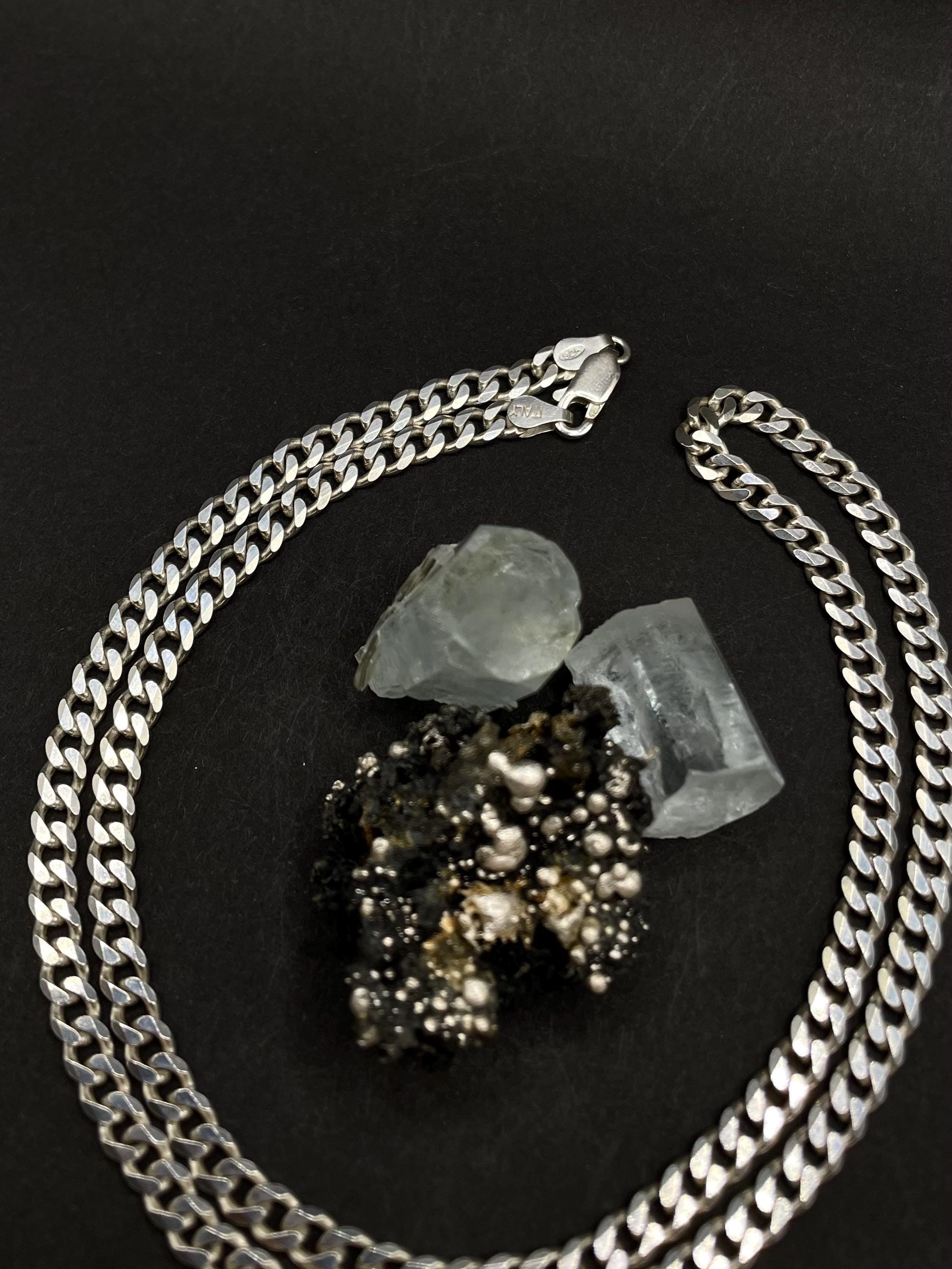 20 inches Curb chain in solid silver 925