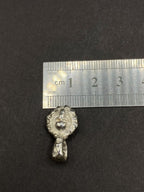 Skull pendant in solid silver 999