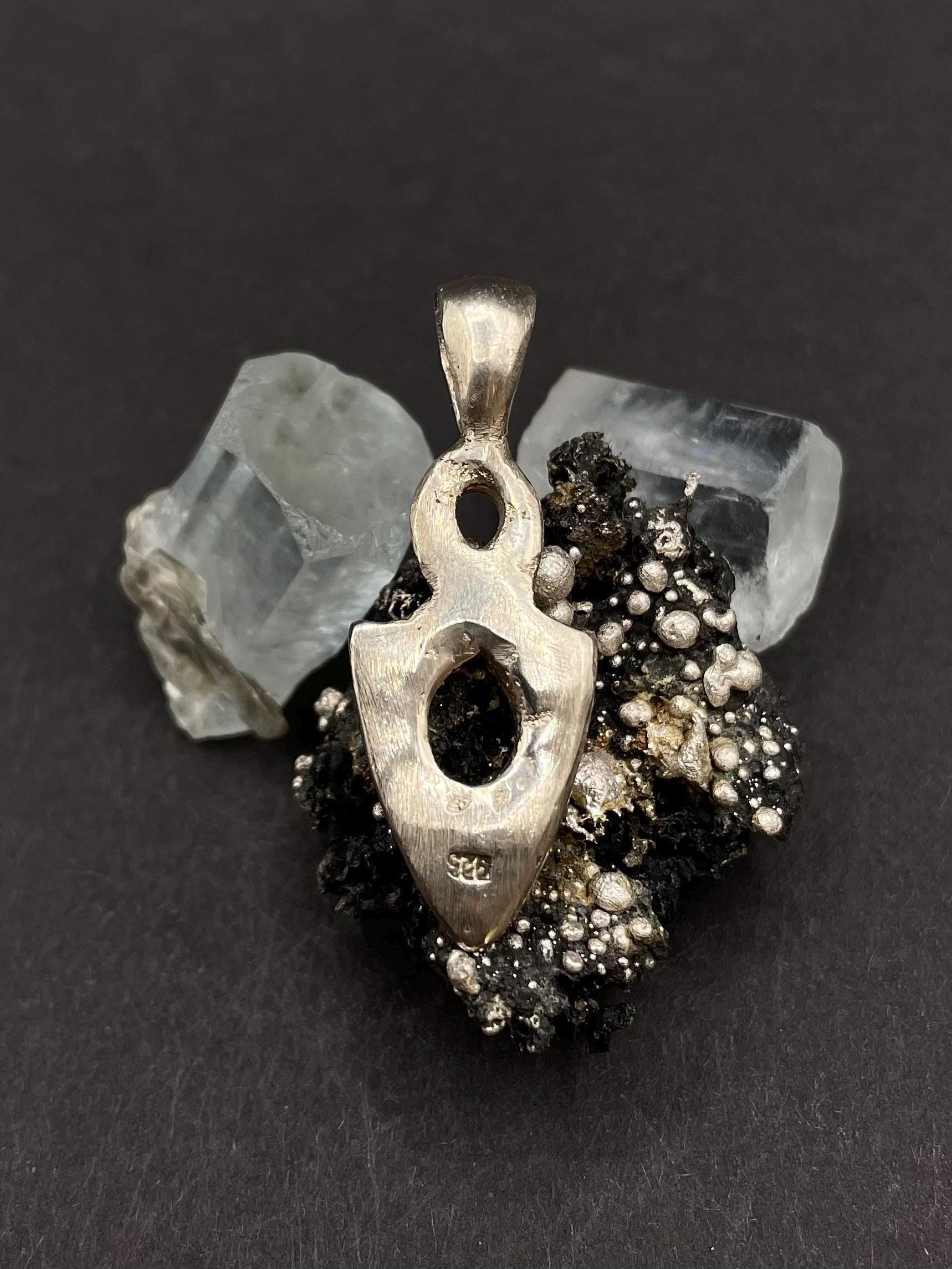 Egyptian Infinity star pendant in solid silver 925