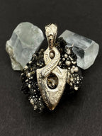 Egyptian Infinity star pendant in solid silver 925