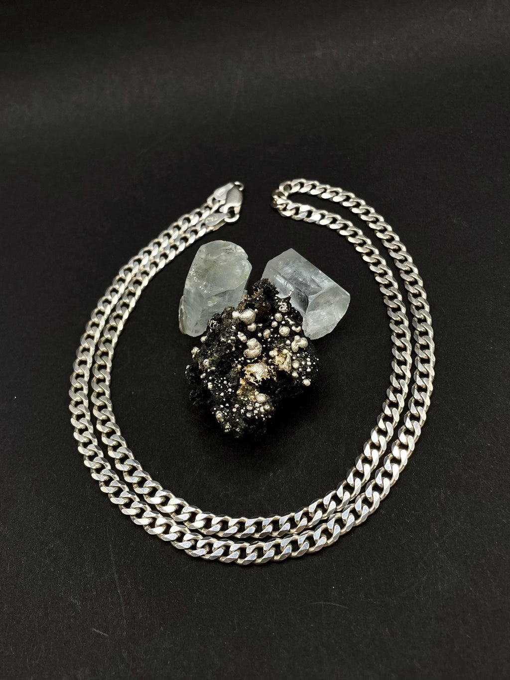 20 inches Curb chain in solid silver 925