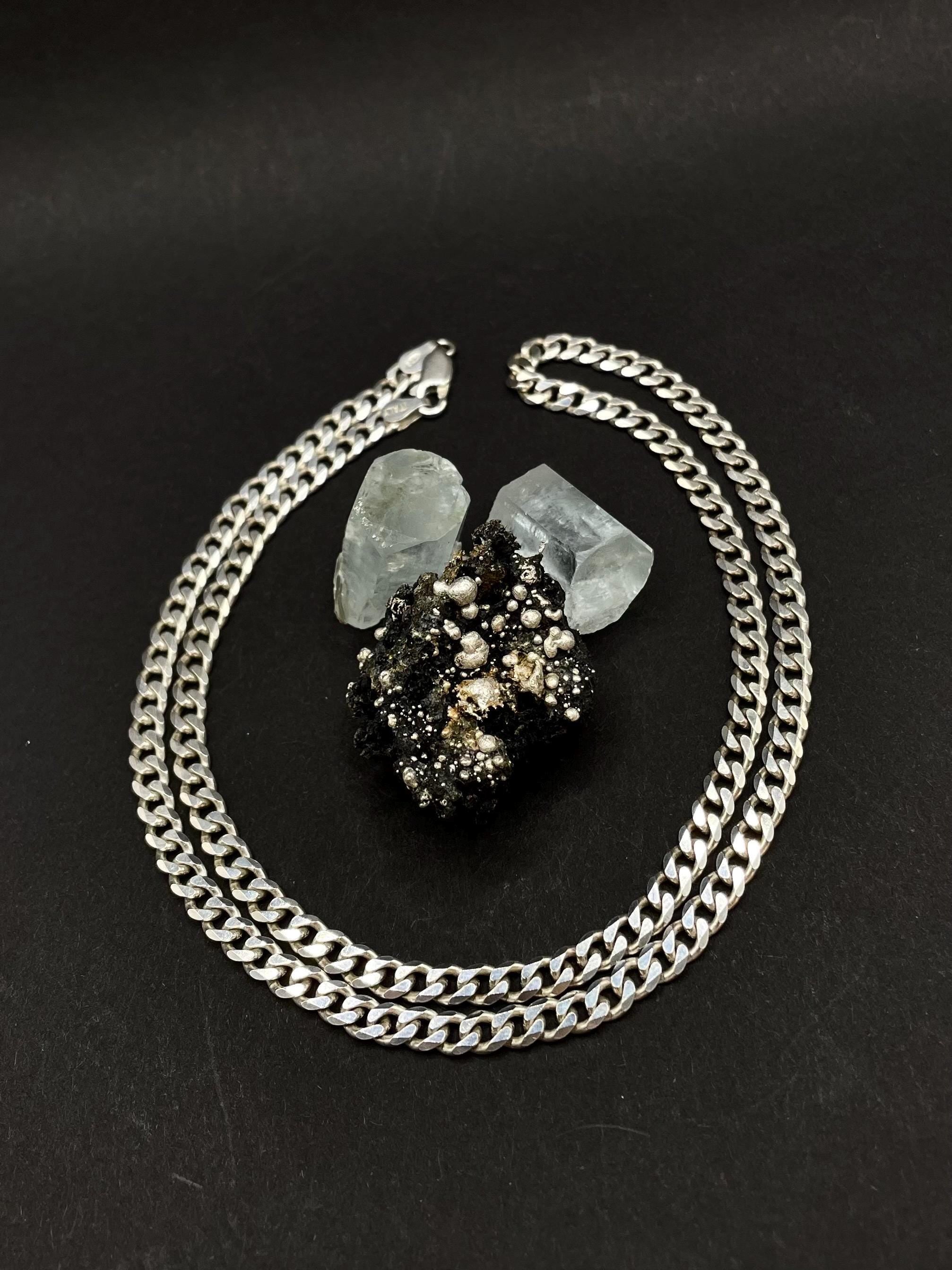 20 inches Curb chain in solid silver 925