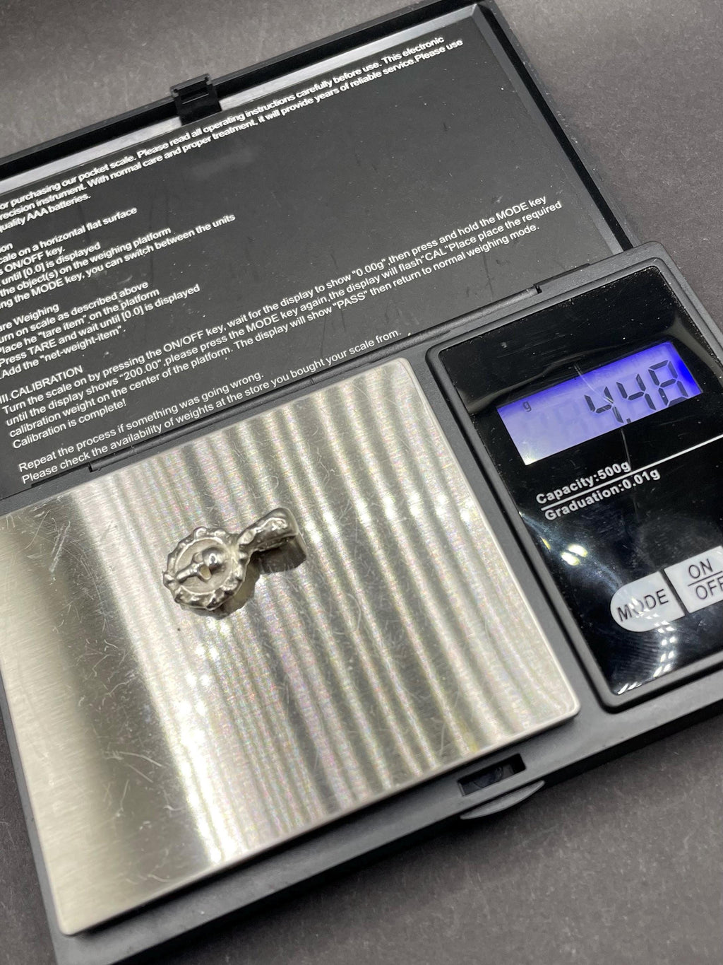 Skull pendant in solid silver 999