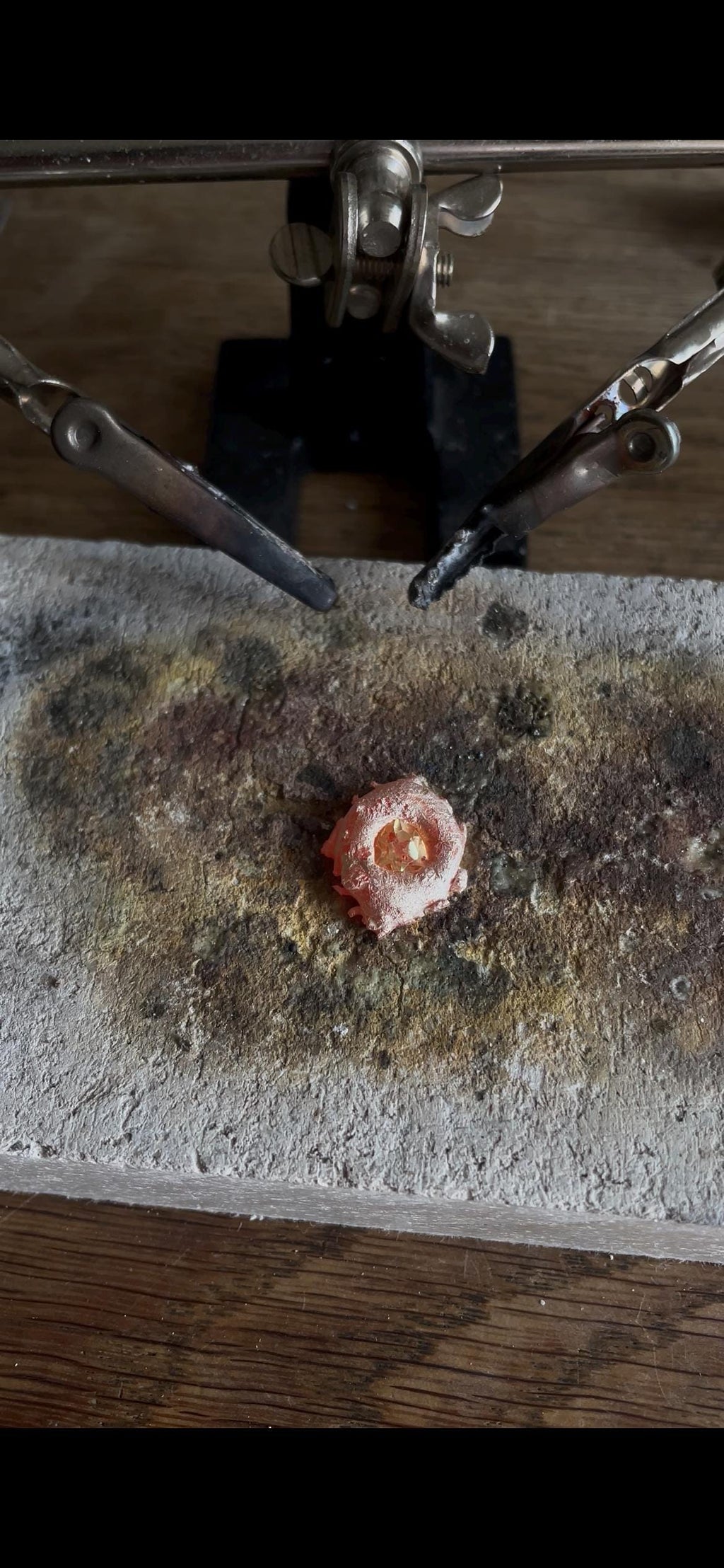 Green Sapphire Pendant in solid silver 999 with certificate