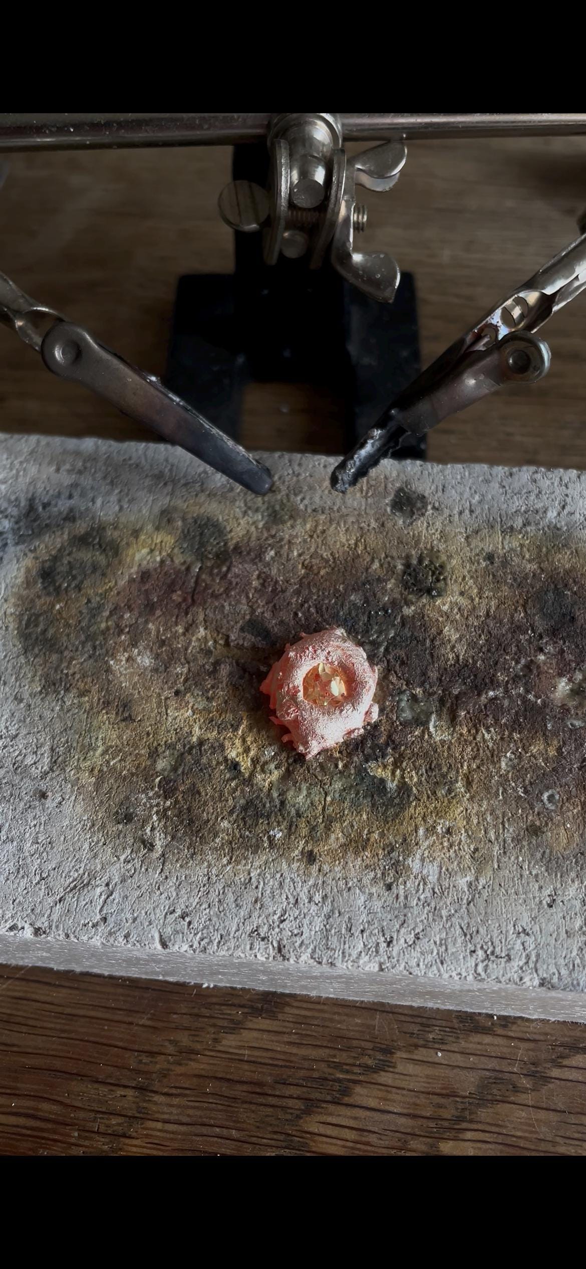 Green Sapphire Pendant in solid silver 999 with certificate