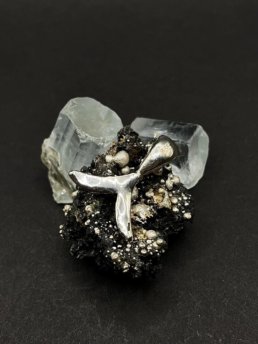 Ren symbol pendant in solid silver 999