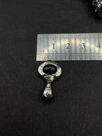 Blue Start Sapphire pendant in solid silver 999 with certificate