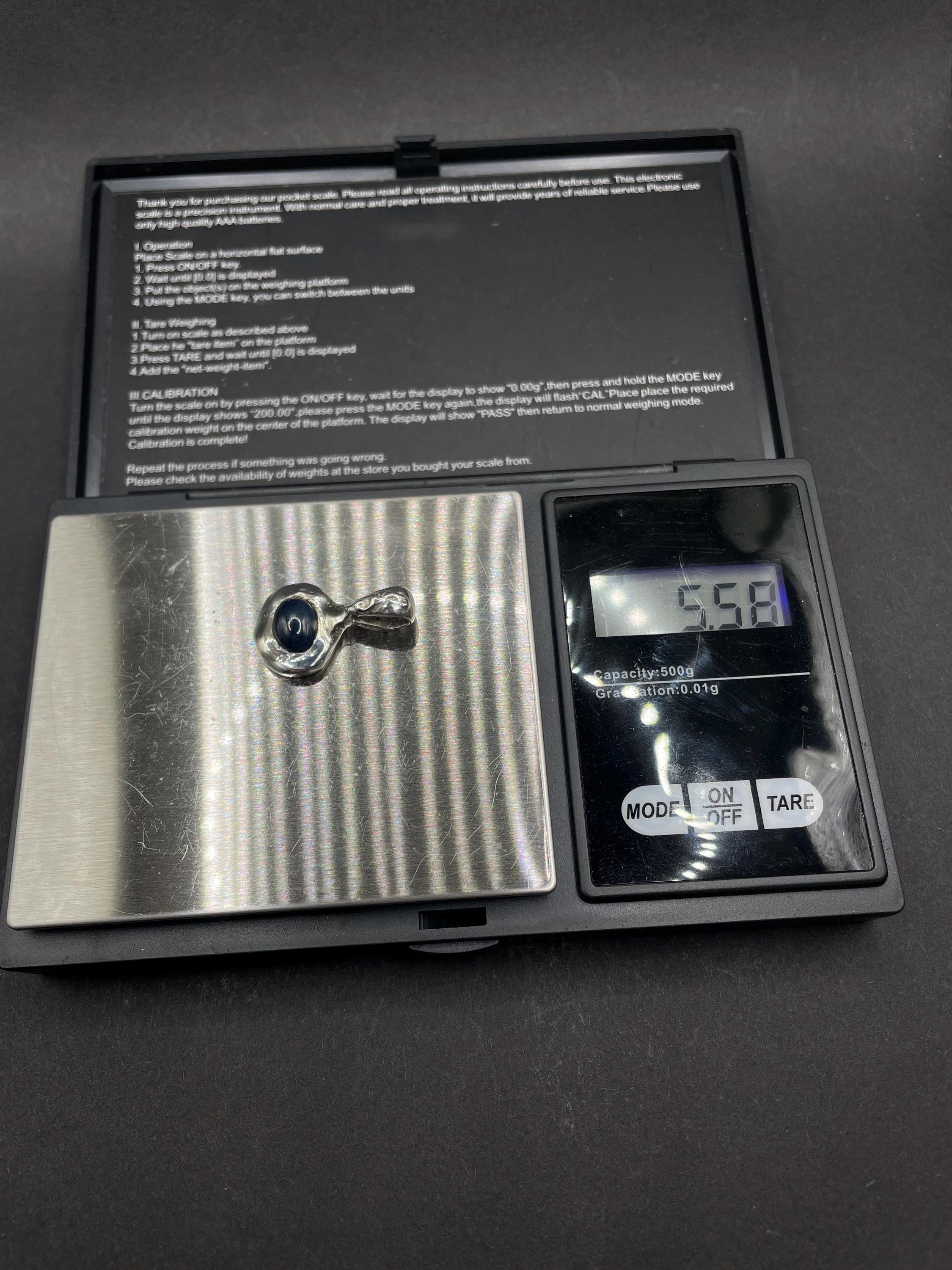 Blue Start Sapphire pendant in solid silver 999 with certificate