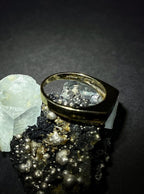 Blue-Green Sapphire Ring: 9ct Gold Dainty Stacking Band