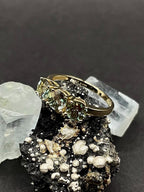 Andesine Trilogy Ring in 10ct Solid Gold– Three Stone Design