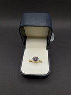 Mystic Topaz Ring with 8 Diamonds in 9ct Solid Gold