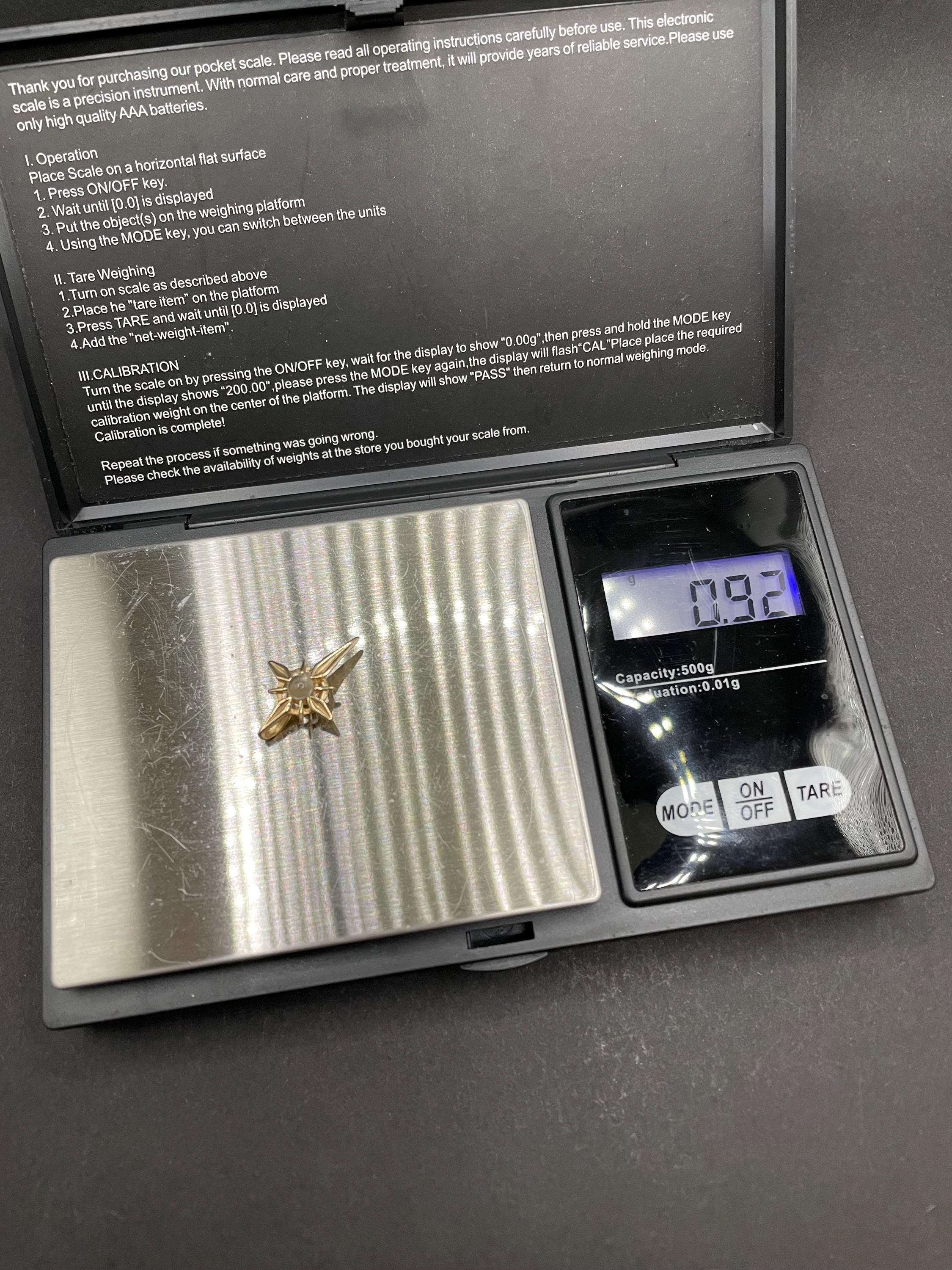 Compass Rose Pendant in 9ct Solid Gold with Crystal & Hidden Text