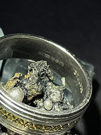 Antique 1980s Ring in Silver 925 with 9ct Solid Gold Inner Ring – Hallmarked