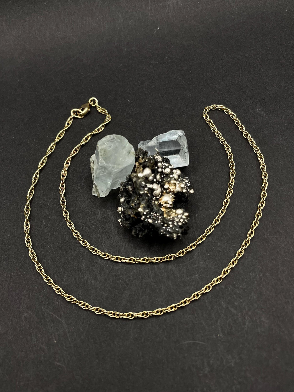 17 inches rope chain in solid gold 9ct