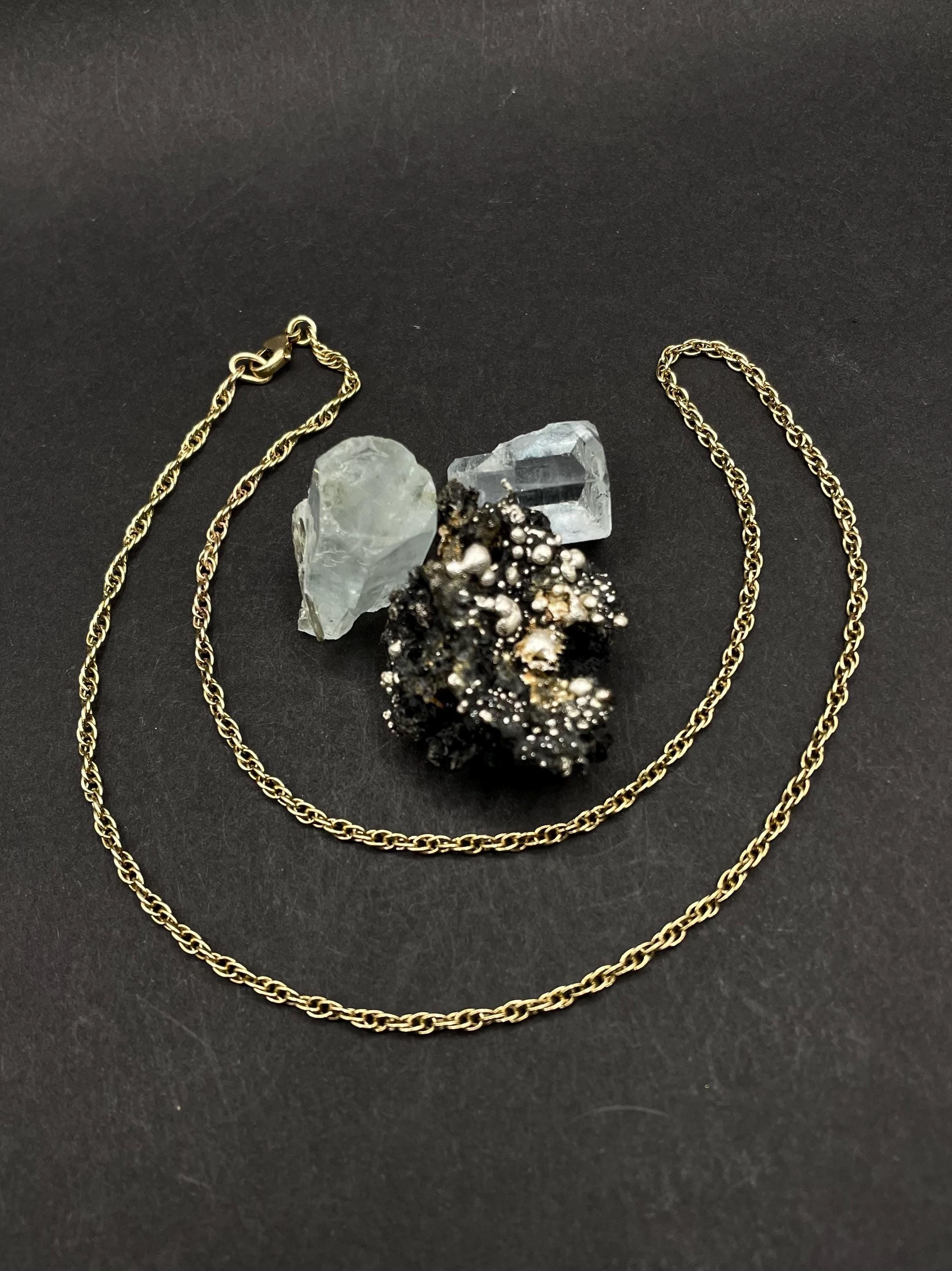 17 inches rope chain in solid gold 9ct