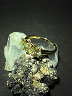 Andesine Trilogy Ring in 10ct Solid Gold– Three Stone Design