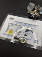 Green Sapphire Pendant in solid silver 999 with certificate