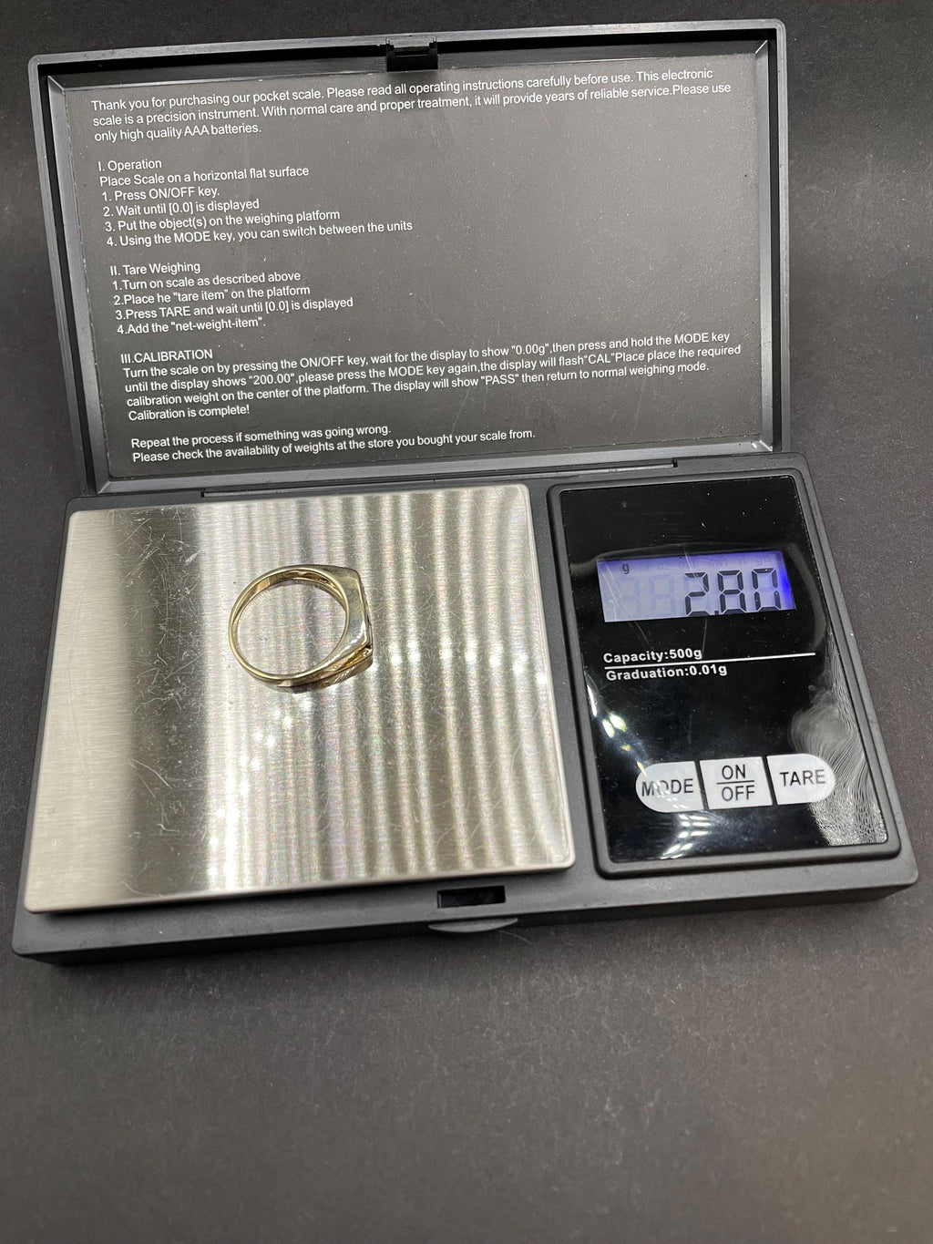 Blue-Green Sapphire Ring: 9ct Gold Dainty Stacking Band