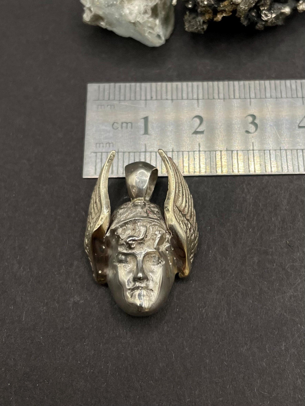 Hermes Head Pendant in 9ct Solid Gold & 925 Silver – Greek Mythology Jewellery