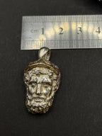 Poseidon Pendant: 9ct Gold Crown, Sterling Silver Head