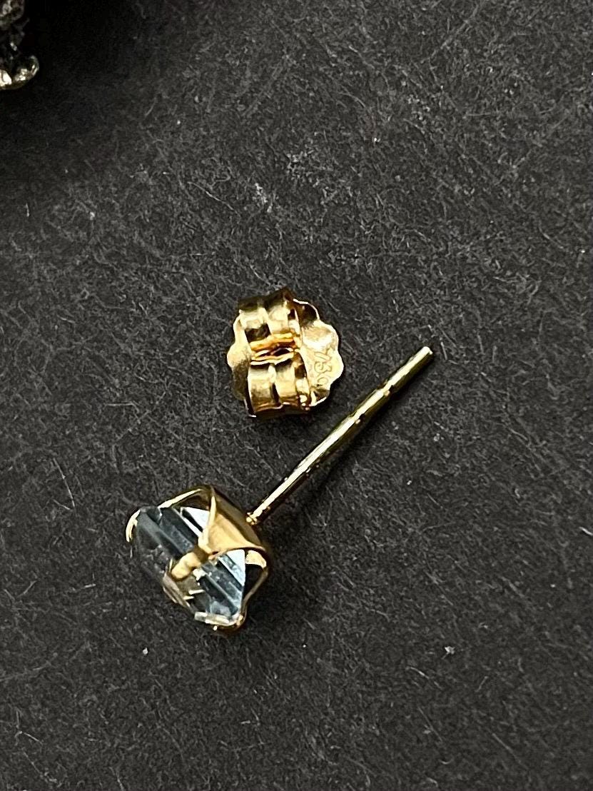 Aquamarine Earrings in 18ct Solid Gold