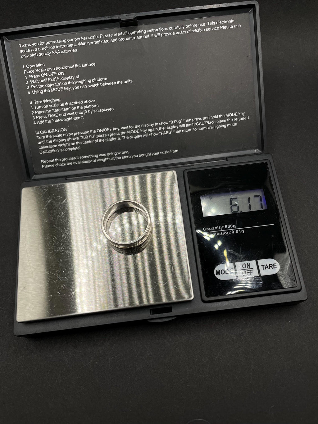 Antique 1980s Ring in Silver 925 with 9ct Solid Gold Inner Ring – Hallmarked