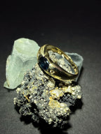 Blue Sapphire & Diamond Ring 9ct Gold